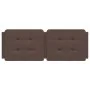Cabecero de cama acolchado cuero sintético marrón 120 cm de vidaXL, Cabeceros y pies de cama - Ref: Foro24-374852, Precio: 45...