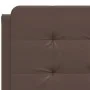Cabecero de cama acolchado cuero sintético marrón 120 cm de vidaXL, Cabeceros y pies de cama - Ref: Foro24-374852, Precio: 45...