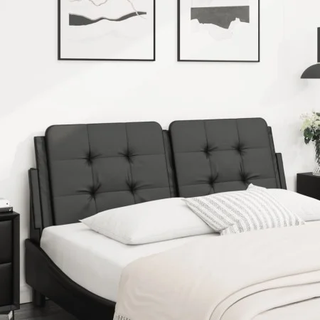 Black synthetic leather padded bed headboard 140 cm by vidaXL, Headboards and footboards - Ref: Foro24-374859, Price: 44,52 €...