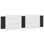 Black white synthetic leather padded bed headboard 180 cm by vidaXL, Headboards and footboards - Ref: Foro24-374878, Price: 4...