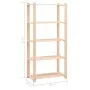 Shelving 5 levels 5 units solid pine wood 250 kg by vidaXL, Industrial shelving - Ref: Foro24-3051115, Price: 447,35 €, Disco...