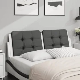 Padded headboard synthetic leather black white 140 cm by vidaXL, Headboards and footboards - Ref: Foro24-374865, Price: 44,09...