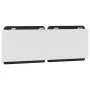 Padded headboard synthetic leather black white 140 cm by vidaXL, Headboards and footboards - Ref: Foro24-374865, Price: 44,84...