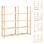 5-level shelf, 5 units, solid pine wood, 500 kg by vidaXL, Industrial shelving - Ref: Foro24-3051111, Price: 610,90 €, Discou...