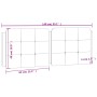 Cabecero de cama acolchado cuero sintético negro blanco 140 cm