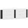 Cabecero de cama acolchado cuero sintético blanco negro 160 cm de vidaXL, Cabeceros y pies de cama - Ref: Foro24-374871, Prec...