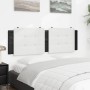 Cabecero de cama acolchado cuero sintético blanco negro 160 cm
