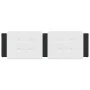 White black synthetic leather padded bed headboard 160 cm by vidaXL, Headboards and footboards - Ref: Foro24-374871, Price: 4...