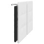 Cabecero de cama acolchado cuero sintético blanco negro 160 cm