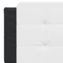 Cabecero de cama acolchado cuero sintético blanco negro 160 cm