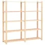 5-level shelf, 5 units, solid pine wood, 500 kg by vidaXL, Industrial shelving - Ref: Foro24-3051111, Price: 610,90 €, Discou...
