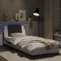 Bettgestell mit LED schwarz-weißem Kunstleder 90x200 cm von vidaXL, Betten und Lattenroste - Ref: Foro24-3214088, Preis: 142,...