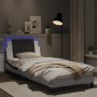 Bettgestell mit LED schwarz-weißem Kunstleder 90x200 cm von vidaXL, Betten und Lattenroste - Ref: Foro24-3214088, Preis: 144,...