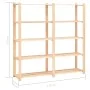 5-level shelf, 5 units, solid pine wood, 500 kg by vidaXL, Industrial shelving - Ref: Foro24-3051111, Price: 610,90 €, Discou...