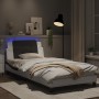 Bettgestell mit LED schwarz-weißem Kunstleder 100x200 cm von vidaXL, Betten und Lattenroste - Ref: Foro24-3214095, Preis: 149...