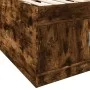 Tumbona con cajones madera ingeniería roble ahumado 90x190 cm de vidaXL, Camas y somieres - Ref: Foro24-3280255, Precio: 179,...