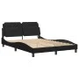 Estructura de cama con luces LED cuero PE negro 140x200 cm de vidaXL, Camas y somieres - Ref: Foro24-3214110, Precio: 192,83 ...