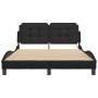 Bed frame with LED lights black PE leather 140x200 cm by vidaXL, Beds and slatted bases - Ref: Foro24-3214110, Price: 191,65 ...