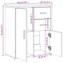 Aparador de madera de ingeniería blanco 60x31x70 cm de vidaXL, Aparadores - Ref: Foro24-840478, Precio: 90,68 €, Descuento: %