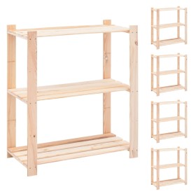 Shelving 5 levels 3 units solid pine wood 150 kg by vidaXL, Industrial shelving - Ref: Foro24-3051119, Price: 177,63 €, Disco...