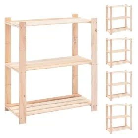 Shelving 5 levels 3 units solid pine wood 150 kg by vidaXL, Industrial shelving - Ref: Foro24-3051119, Price: 212,80 €, Disco...