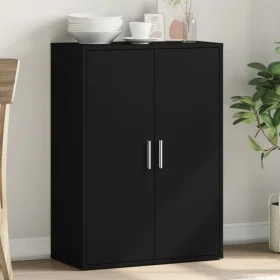 Black engineered wood sideboard 60x31x84 cm by vidaXL, Sideboards - Ref: Foro24-840486, Price: 79,73 €, Discount: %