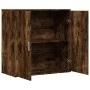 Smoked oak engineered wood sideboard 79x38x80 cm by vidaXL, Sideboards - Ref: Foro24-840517, Price: 81,18 €, Discount: %