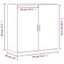 Sideboard aus geräuchertem Eichenholzwerkstoff, 79 x 38 x 80 cm von vidaXL, Sideboards - Ref: Foro24-840517, Preis: 81,18 €, ...