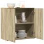 Sideboard aus Sonoma-Eichenholzwerkstoff, 79 x 38 x 80 cm von vidaXL, Sideboards - Ref: Foro24-840515, Preis: 83,57 €, Rabatt: %