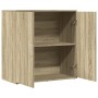 Sideboard aus Sonoma-Eichenholzwerkstoff, 79 x 38 x 80 cm von vidaXL, Sideboards - Ref: Foro24-840515, Preis: 83,57 €, Rabatt: %
