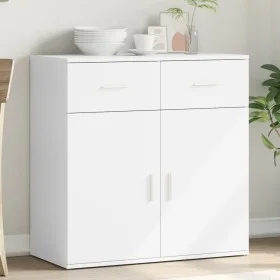 White engineered wood sideboard 79x38x80 cm by vidaXL, Sideboards - Ref: Foro24-840520, Price: 110,10 €, Discount: %