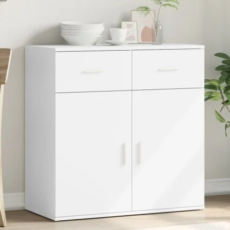 White engineered wood sideboard 79x38x80 cm by vidaXL, Sideboards - Ref: Foro24-840520, Price: 110,10 €, Discount: %