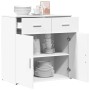 Weißes Sideboard aus Holzwerkstoff, 79 x 38 x 80 cm von vidaXL, Sideboards - Ref: Foro24-840520, Preis: 112,11 €, Rabatt: %