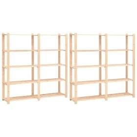 Shelving 5 levels 2 units solid pine wood 500 kg by vidaXL, Industrial shelving - Ref: Foro24-3051109, Price: 221,94 €, Disco...