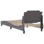 Estructura de cama con cabecero cuero sintético gris 90x190 cm de vidaXL, Camas y somieres - Ref: Foro24-3208152, Precio: 139...
