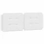 White synthetic leather headboard bed frame 120x200 cm by vidaXL, Beds and slatted bases - Ref: Foro24-3208171, Price: 178,89...