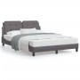 Bettgestell mit Kopfteil aus grauem Kunstleder 120x200cm von vidaXL, Betten und Lattenroste - Ref: Foro24-3208173, Preis: 181...