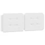 White synthetic leather headboard bed frame 140x190 cm by vidaXL, Beds and slatted bases - Ref: Foro24-3208178, Price: 216,20...