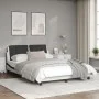 Estructura cama cabecero cuero sintético blanco negro 140x200cm de vidaXL, Camas y somieres - Ref: Foro24-3208190, Precio: 21...