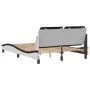 Estructura cama cabecero cuero sintético blanco negro 140x200cm de vidaXL, Camas y somieres - Ref: Foro24-3208190, Precio: 21...