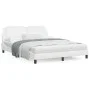 Estructura de cama cabecero cuero sintético blanco 160x200 cm de vidaXL, Camas y somieres - Ref: Foro24-3208192, Precio: 211,...