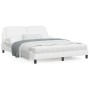 White synthetic leather headboard bed frame 160x200 cm by vidaXL, Beds and slatted bases - Ref: Foro24-3208192, Price: 193,08...