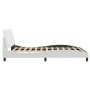 White synthetic leather headboard bed frame 160x200 cm by vidaXL, Beds and slatted bases - Ref: Foro24-3208192, Price: 193,08...