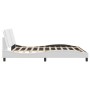Estructura de cama cabecero cuero sintético blanco 180x200 cm de vidaXL, Camas y somieres - Ref: Foro24-3208199, Precio: 234,...