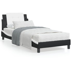 Bett mit schwarz-weißer Kunstledermatratze 80x200 cm von vidaXL, Betten und Lattenroste - Ref: Foro24-3208829, Preis: 253,72 ...