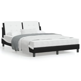 Bett mit schwarz-weißer Kunstledermatratze 120x200 cm von vidaXL, Betten und Lattenroste - Ref: Foro24-3208857, Preis: 396,53...