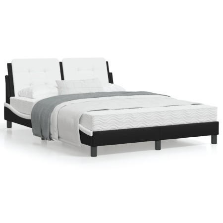 Bett mit schwarz-weißer Kunstledermatratze 120x200 cm von vidaXL, Betten und Lattenroste - Ref: Foro24-3208857, Preis: 396,53...