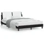 Bed with black and white synthetic leather mattress 120x200 cm by vidaXL, Beds and slatted bases - Ref: Foro24-3208857, Price...