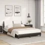 Bed with black and white synthetic leather mattress 120x200 cm by vidaXL, Beds and slatted bases - Ref: Foro24-3208857, Price...