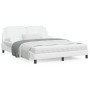 Bett mit weißer Kunstledermatratze 160x200 cm von vidaXL, Betten und Lattenroste - Ref: Foro24-3208874, Preis: 392,66 €, Raba...